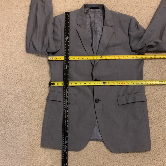 Boss Hugo Guabello Grey double vented blazer jacket size 42L 2 button closure - Picture 10 of 17